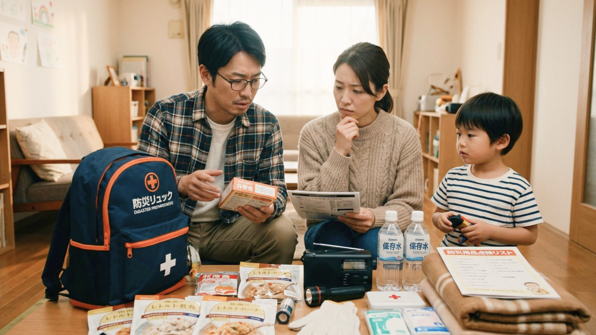 子どもの成長(月齢)に合わせて変わる「防災リュック・備蓄」、どうしていますか？のサムネイル