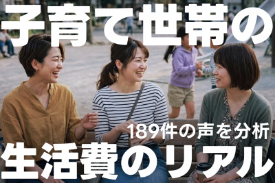 子育て世帯の生活費の実態を調査　教育費への不安と食費の負担が浮き彫りにのサムネイル